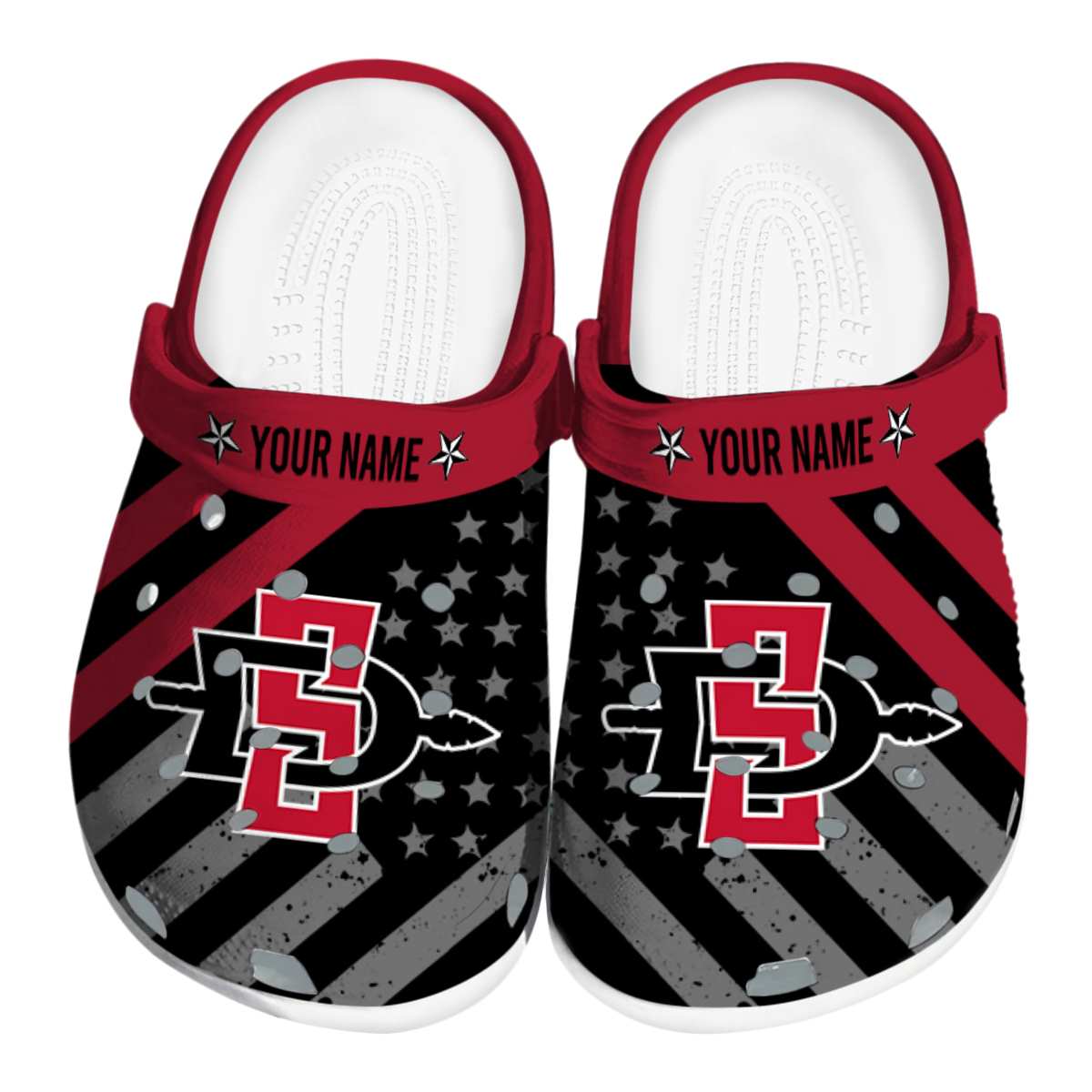 San Diego State Aztecs 2025 NCAA Sport Crocs Clogs For Men Women and Kids - GNL1464231