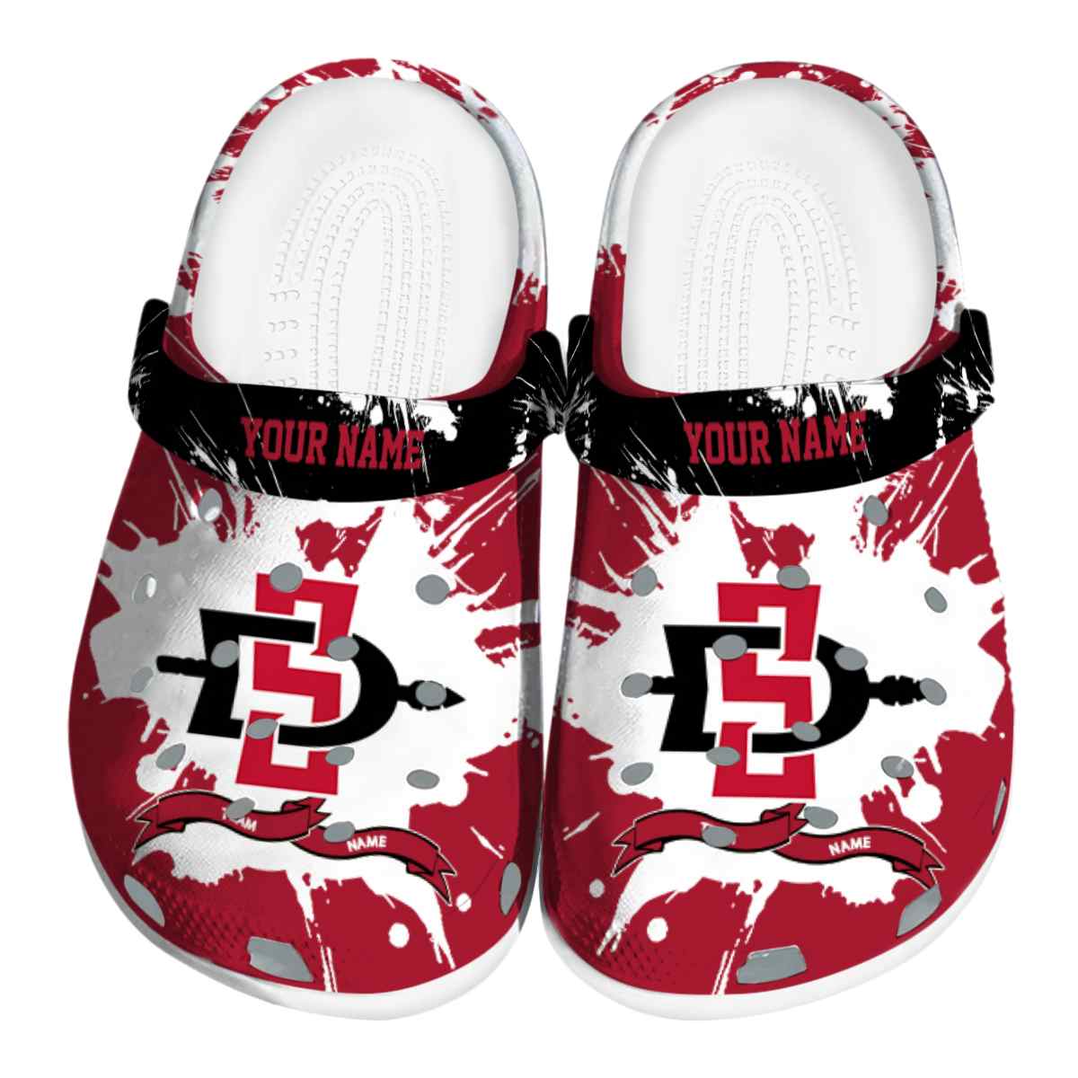 San Diego State Aztecs 2025 NCAA Sport Crocs Clogs For Men Women and Kids - GNL1464224