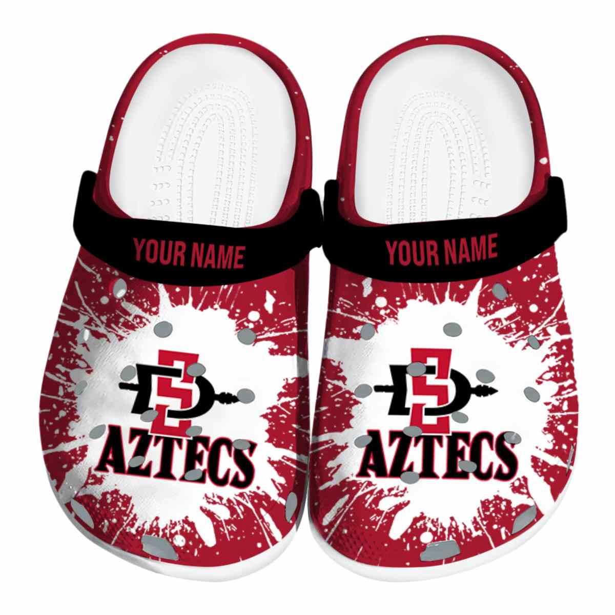 San Diego State Aztecs 2025 NCAA Sport Crocs Clogs For Men Women and Kids - GNL1464239