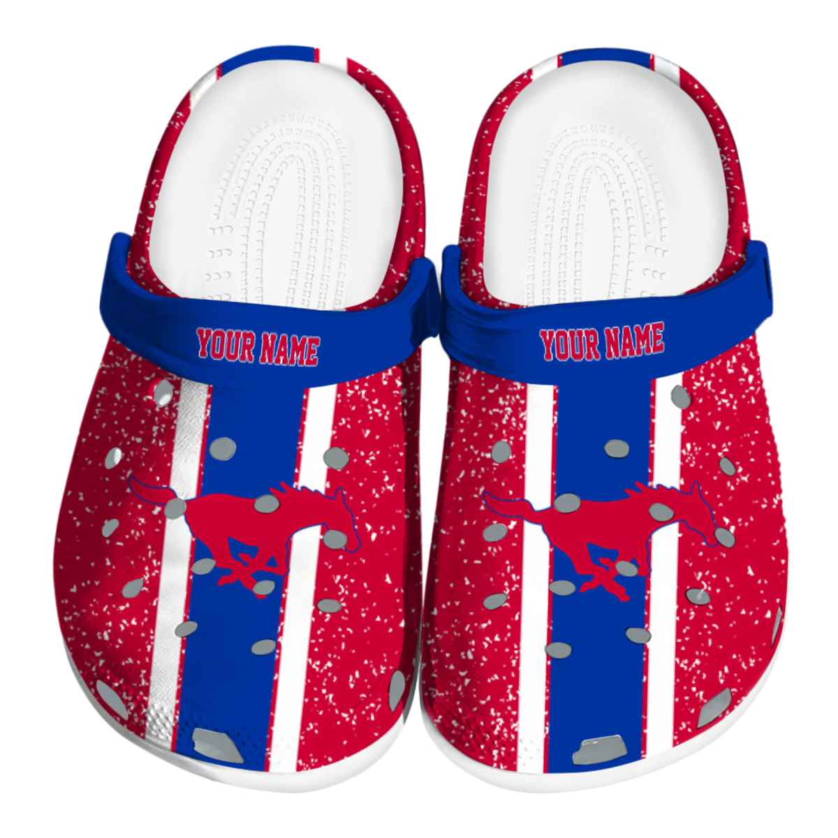 SMU Mustangs 2025 NCAA Sport Crocs Clogs For Men Women and Kids - GNL1464334
