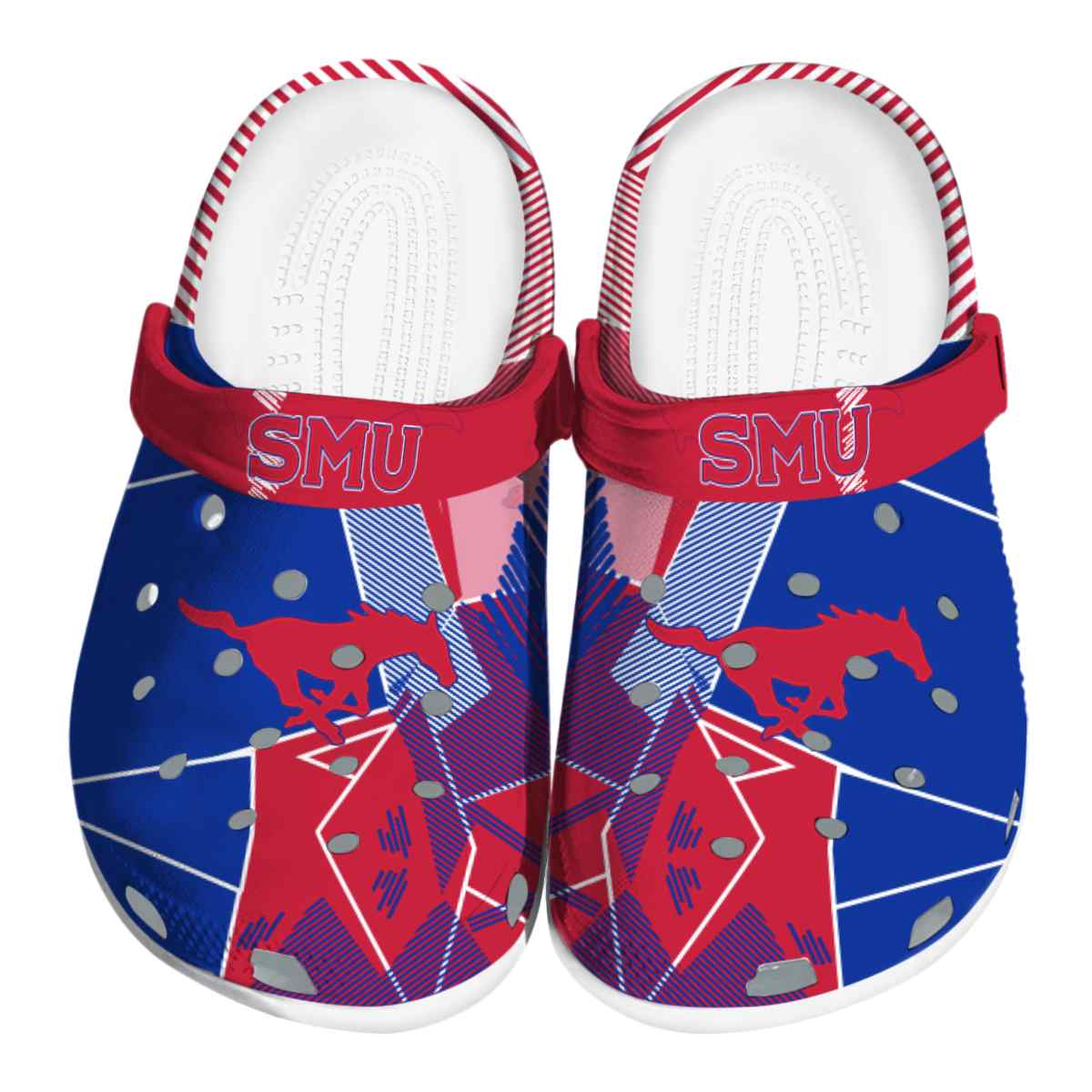 SMU Mustangs 2025 NCAA Sport Crocs Clogs For Men Women and Kids - GNL1464306