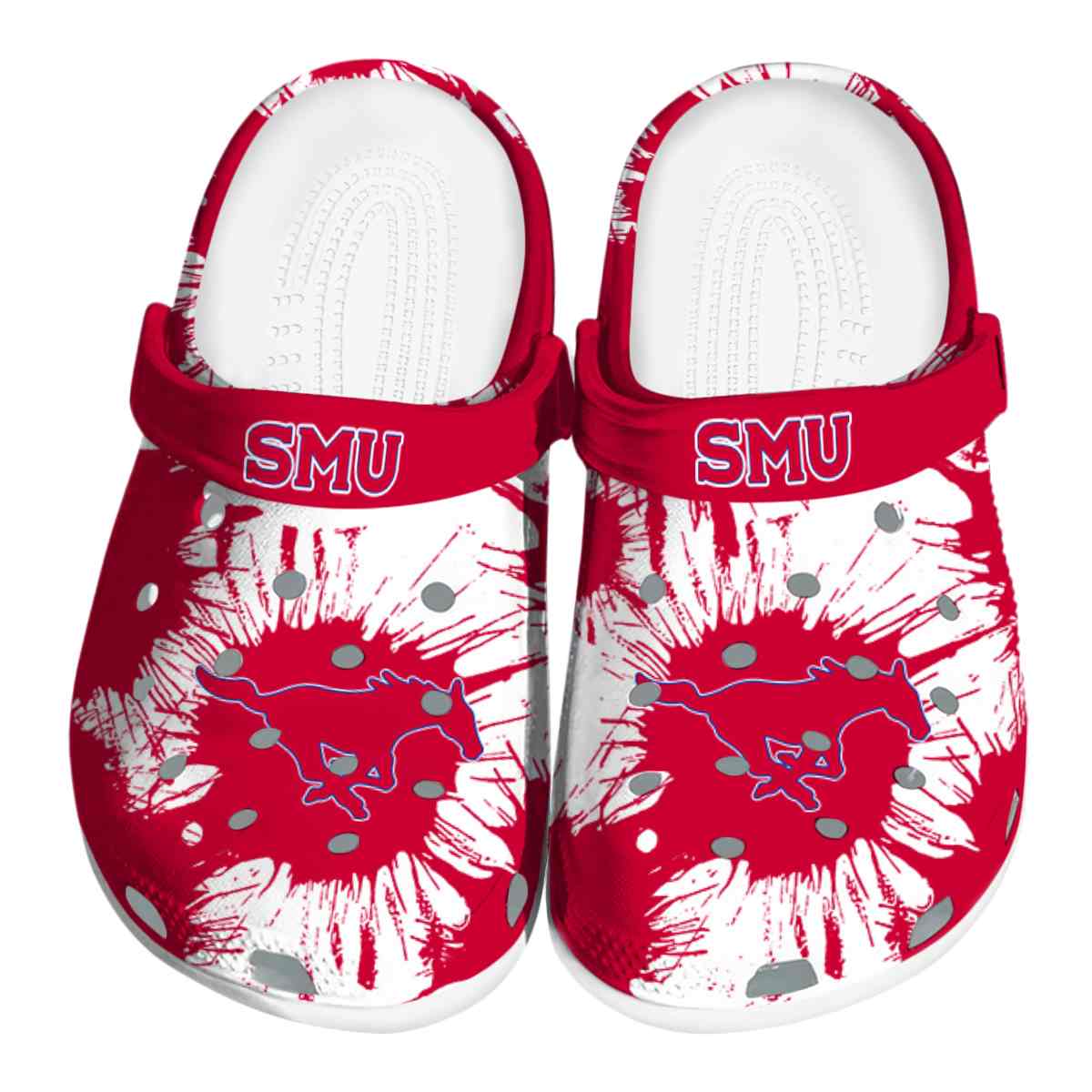 SMU Mustangs 2025 NCAA Sport Crocs Clogs For Men Women and Kids - GNL1464331