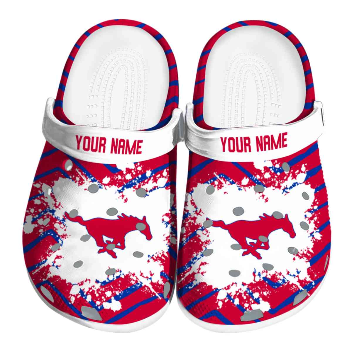 SMU Mustangs 2025 NCAA Sport Crocs Clogs For Men Women and Kids - GNL1464332