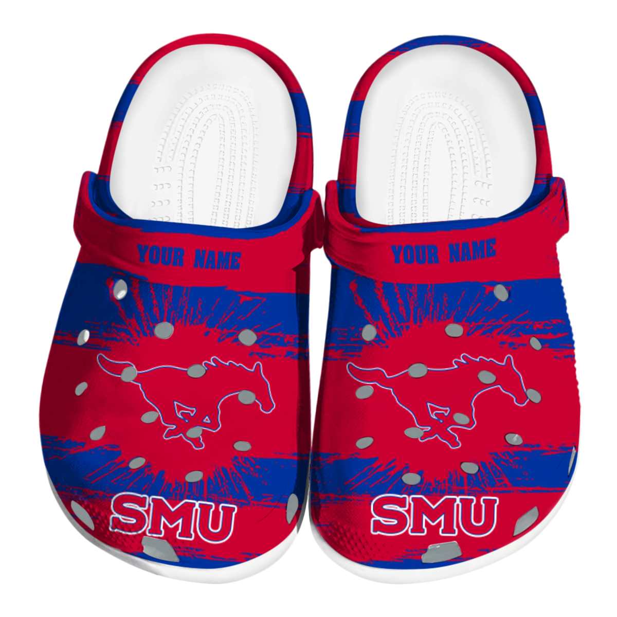 SMU Mustangs 2025 NCAA Sport Crocs Clogs For Men Women and Kids - GNL1464315