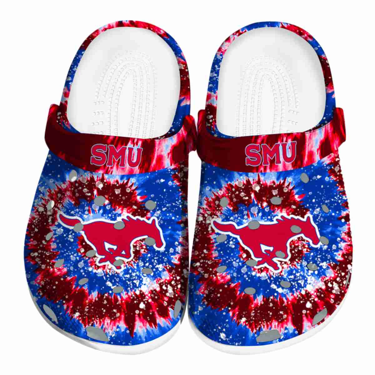 SMU Mustangs 2025 NCAA Sport Crocs Clogs For Men Women and Kids - GNL1464320