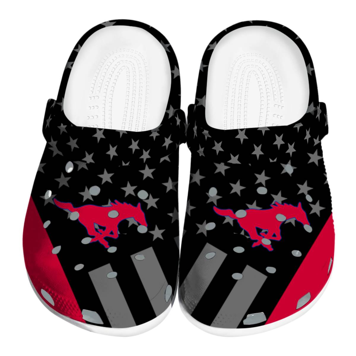 SMU Mustangs 2025 NCAA Sport Crocs Clogs For Men Women and Kids - GNL1464311