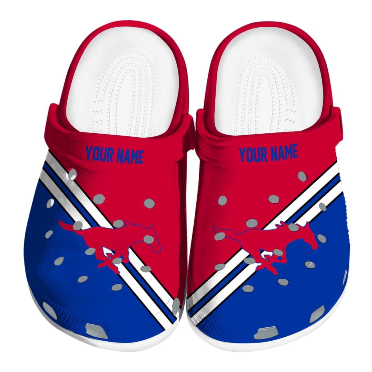 SMU Mustangs 2025 NCAA Sport Crocs Clogs For Men Women and Kids - GNL1464335