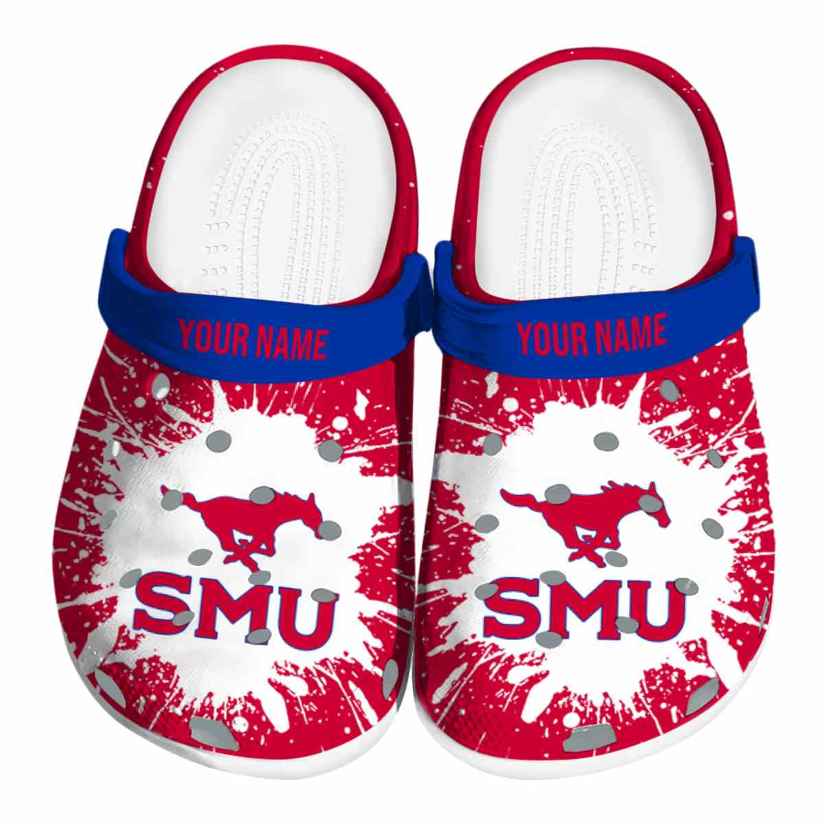 SMU Mustangs 2025 NCAA Sport Crocs Clogs For Men Women and Kids - GNL1464321