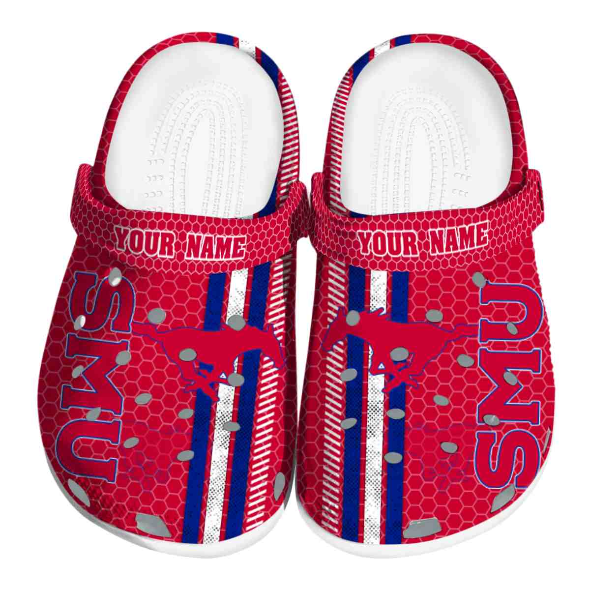 SMU Mustangs 2025 NCAA Sport Crocs Clogs For Men Women and Kids - GNL1464314