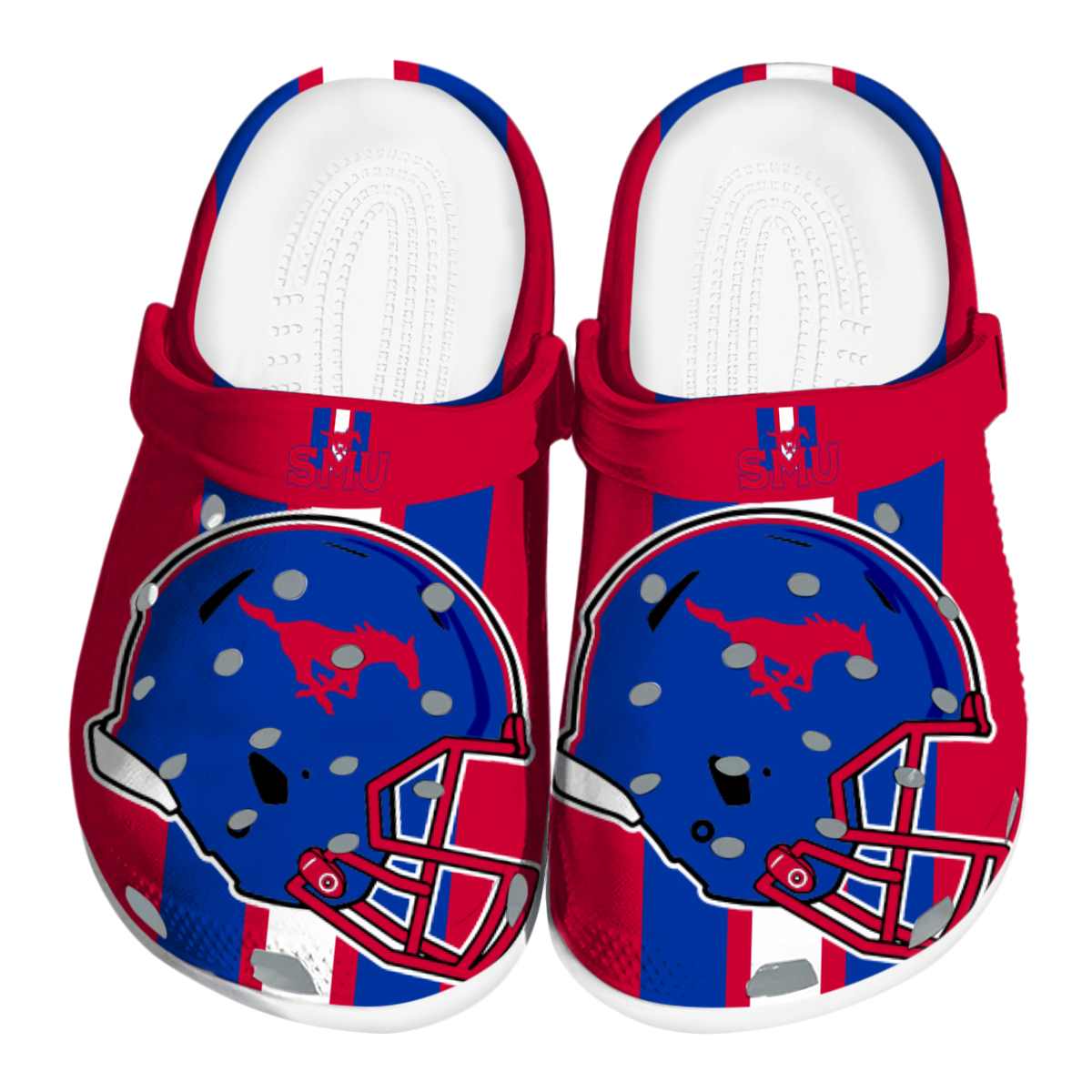 SMU Mustangs 2025 NCAA Sport Crocs Clogs For Men Women and Kids - GNL1464323