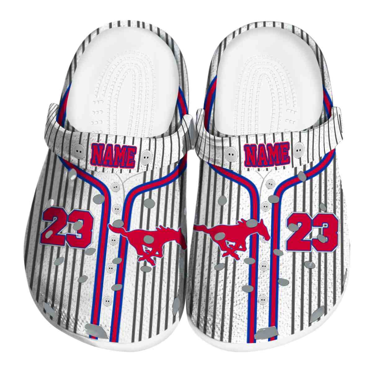 SMU Mustangs 2025 NCAA Sport Crocs Clogs For Men Women and Kids - GNL1464318