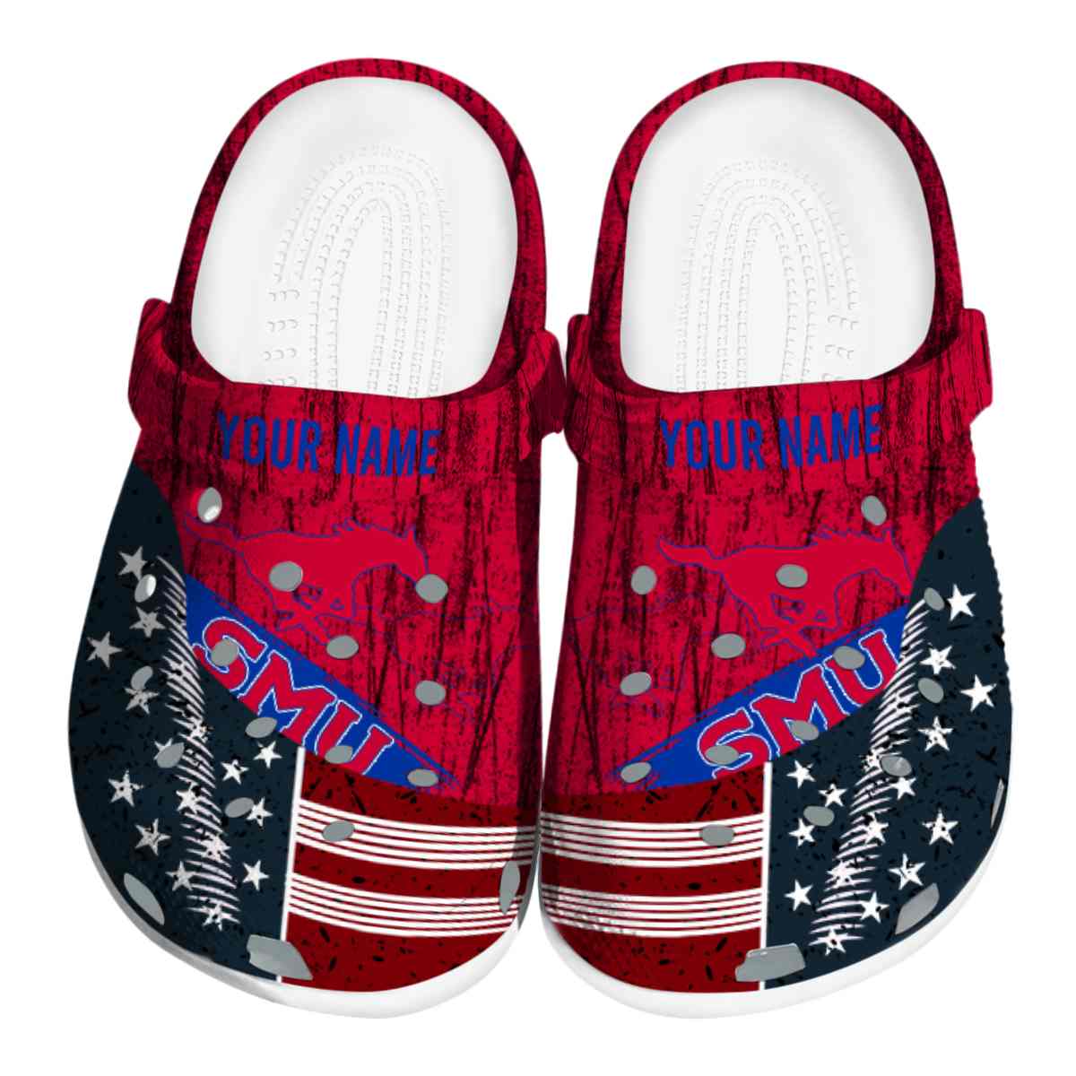 SMU Mustangs 2025 NCAA Sport Crocs Clogs For Men Women and Kids - GNL1464345