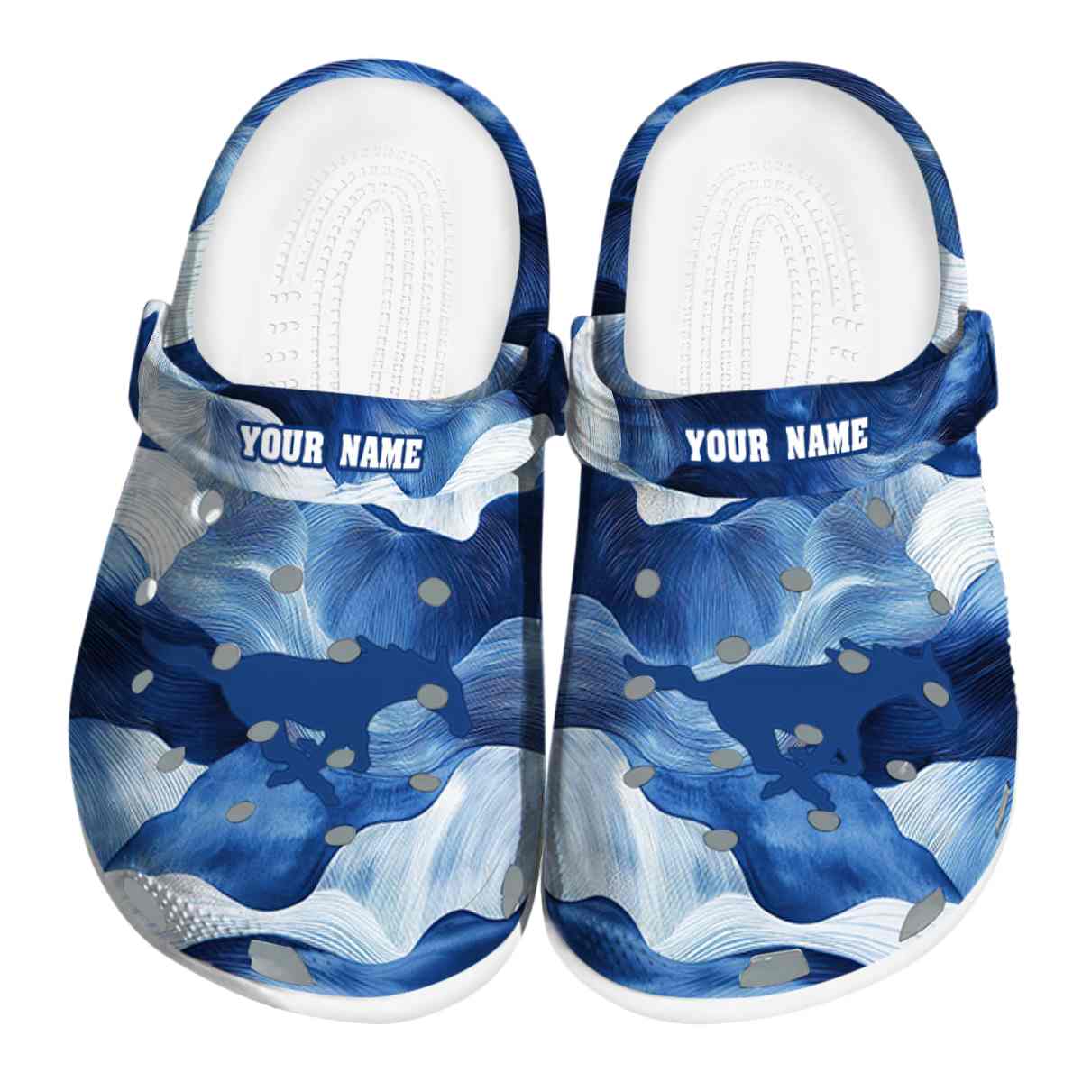 SMU Mustangs 2025 NCAA Sport Crocs Clogs For Men Women and Kids - GNL1464353