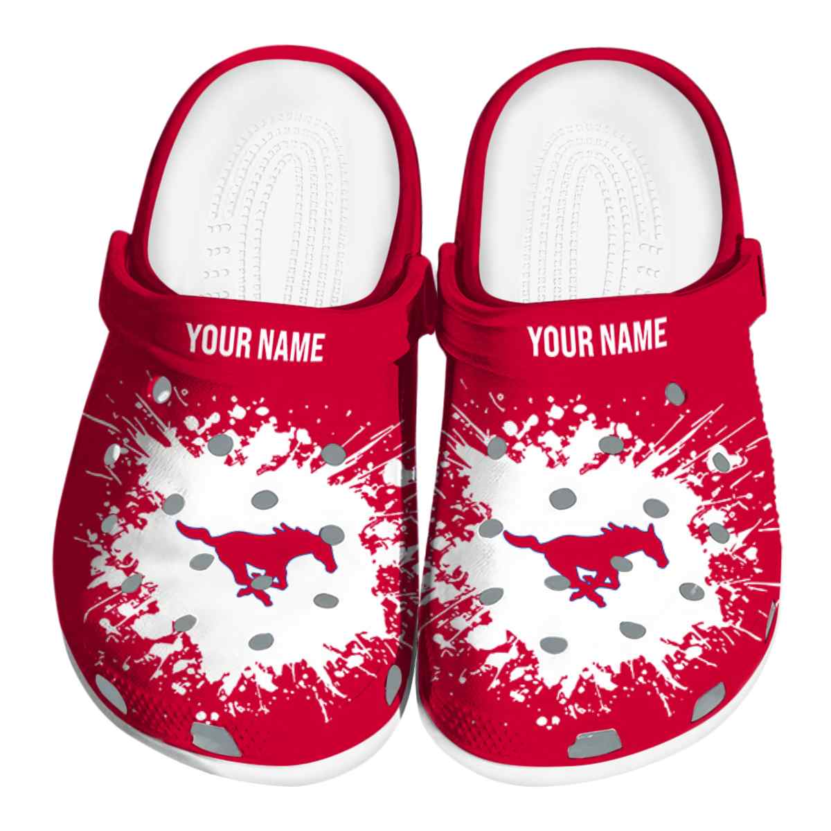 SMU Mustangs 2025 NCAA Sport Crocs Clogs For Men Women and Kids - GNL1464348