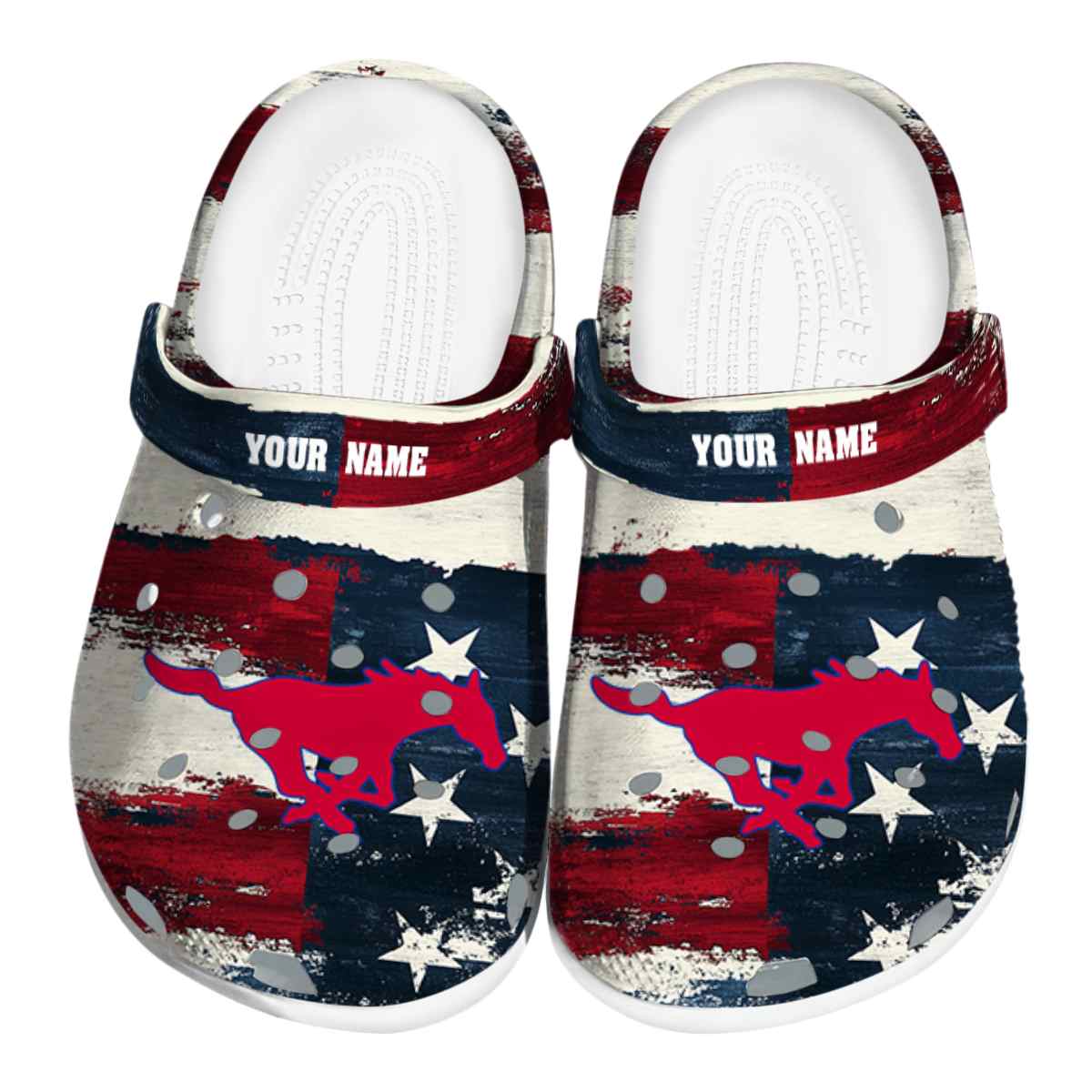 SMU Mustangs 2025 NCAA Sport Crocs Clogs For Men Women and Kids - GNL1464362