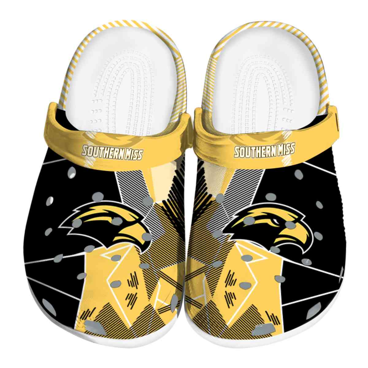 Southern Miss Golden Eagles 2025 NCAA Sport Crocs Clogs For Men Women and Kids - GNL1464458