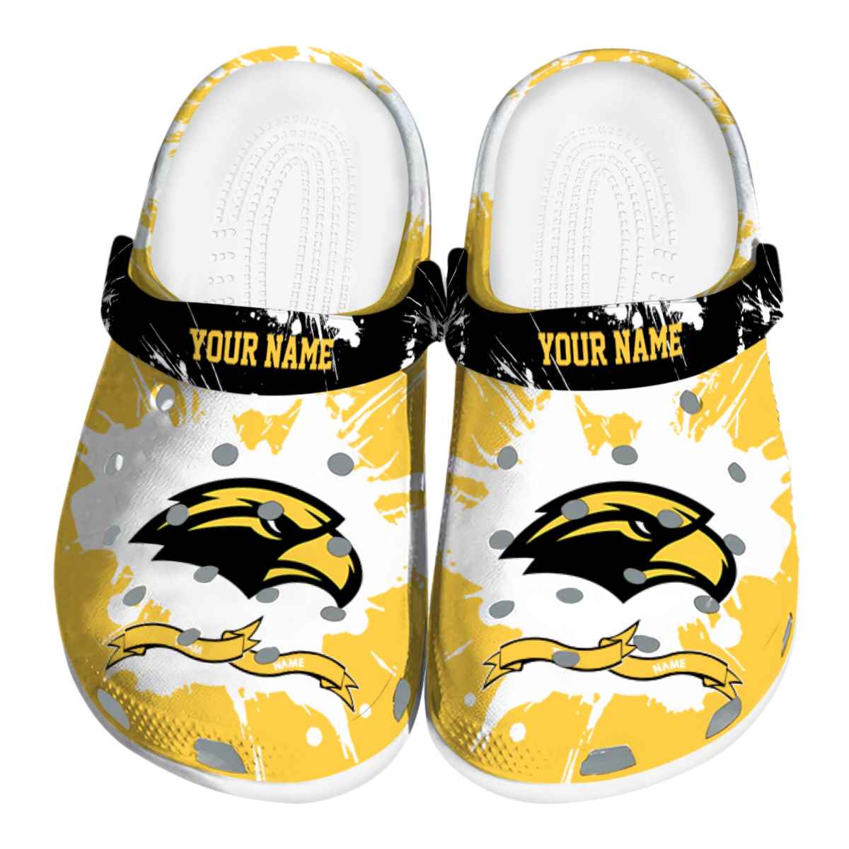Southern Miss Golden Eagles 2025 NCAA Sport Crocs Clogs For Men Women and Kids - GNL1464476