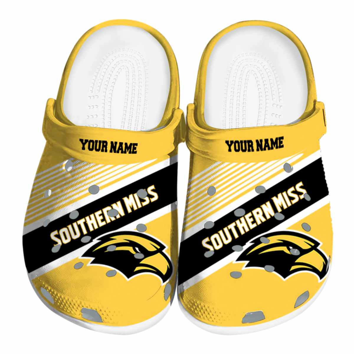 Southern Miss Golden Eagles 2025 NCAA Sport Crocs Clogs For Men Women and Kids - GNL1464473