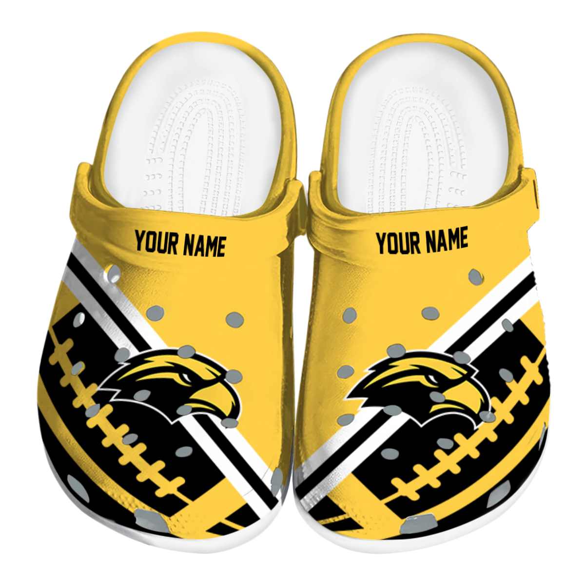 Southern Miss Golden Eagles 2025 NCAA Sport Crocs Clogs For Men Women and Kids - GNL1464479