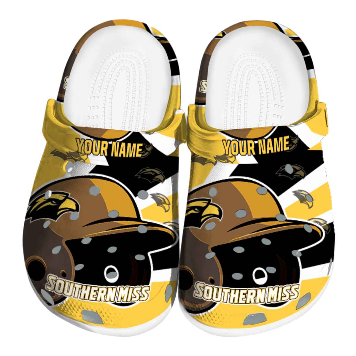 Southern Miss Golden Eagles 2025 NCAA Sport Crocs Clogs For Men Women and Kids - GNL1464497