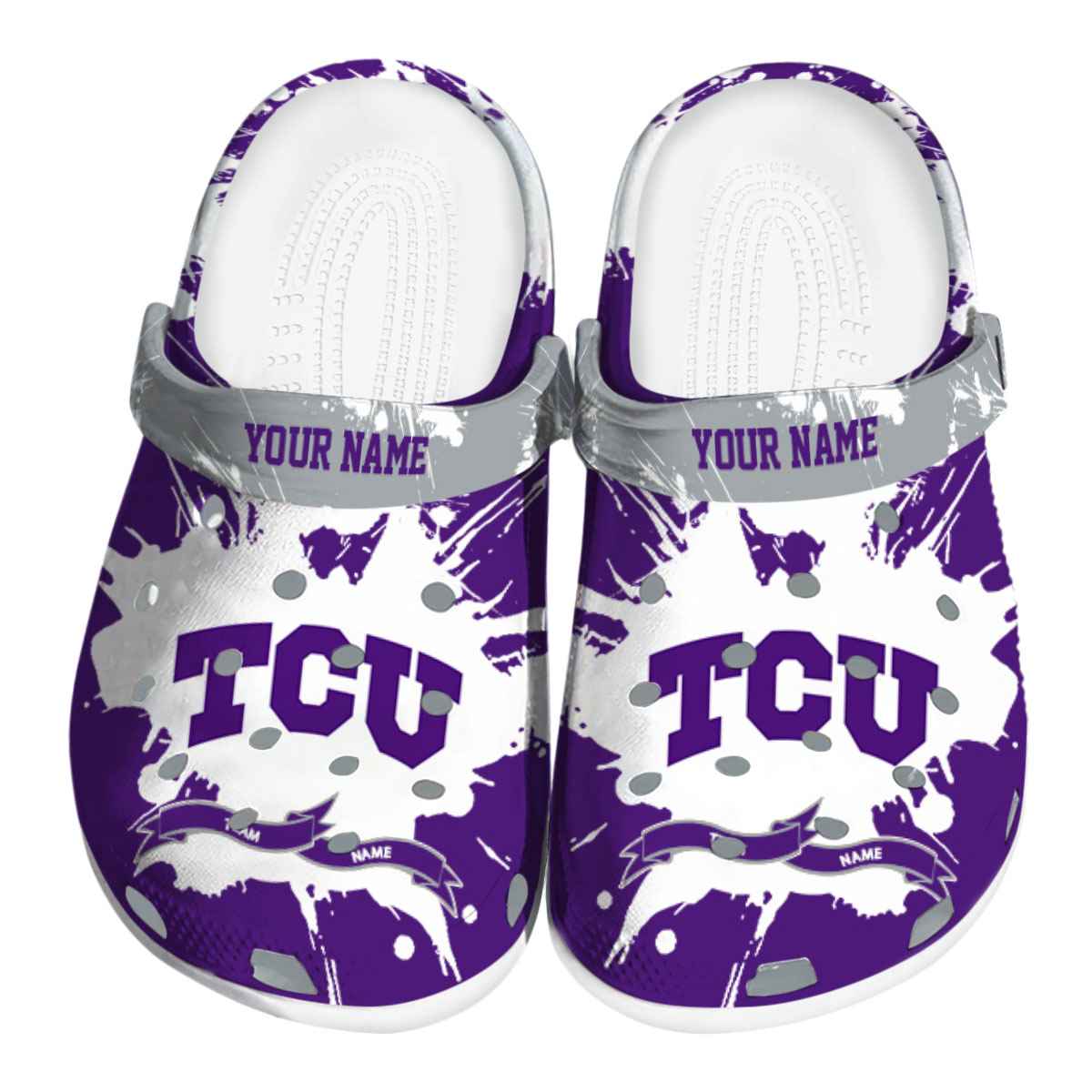 TCU Horned Frogs 2025 NCAA Sport Crocs Clogs For Men Women and Kids - GNL1464485