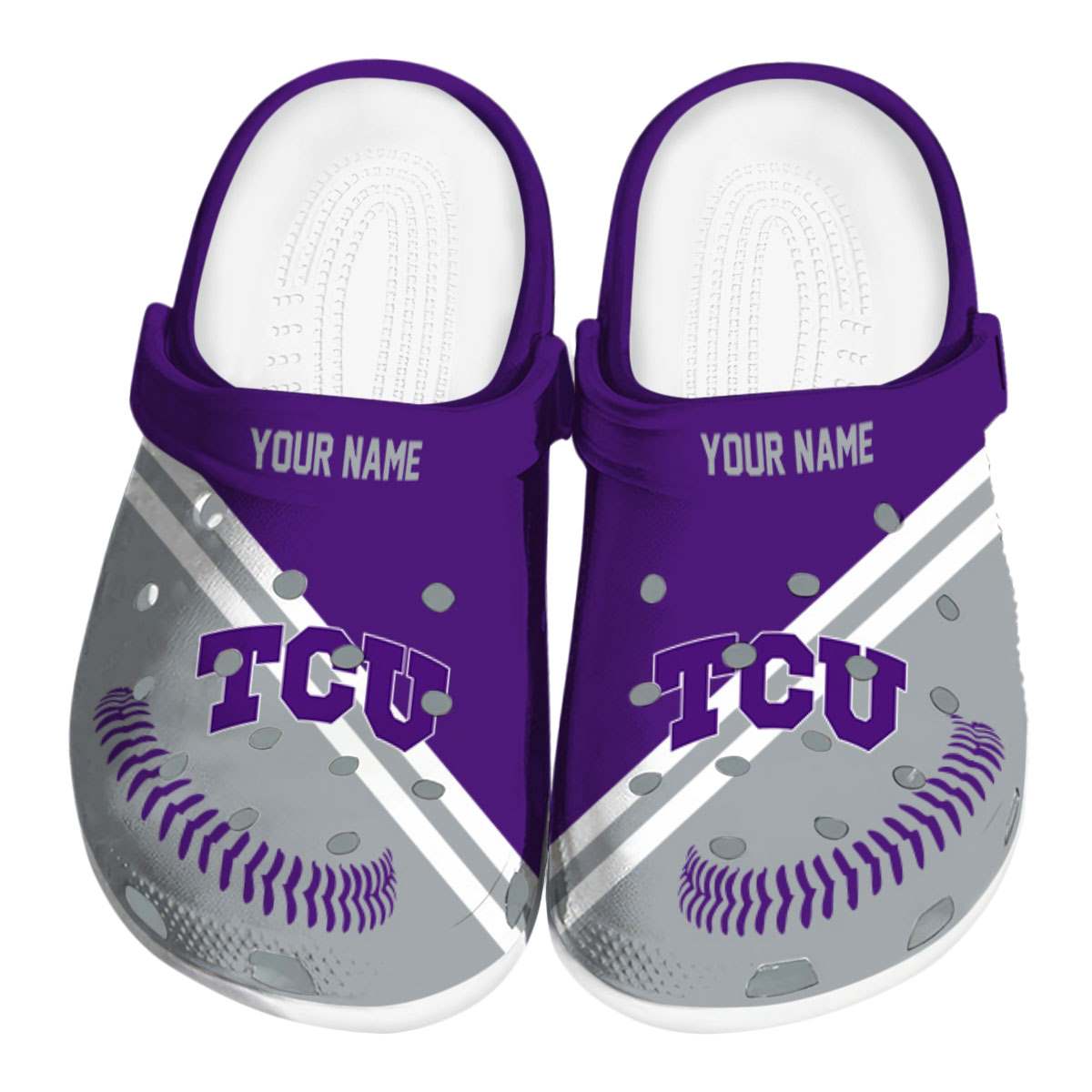TCU Horned Frogs 2025 NCAA Sport Crocs Clogs For Men Women and Kids - GNL1464512