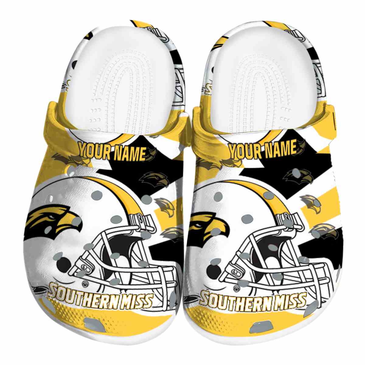 Southern Miss Golden Eagles 2025 NCAA Sport Crocs Clogs For Men Women and Kids - GNL1464495