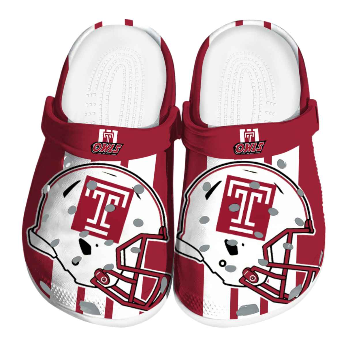 Temple Owls 2025 NCAA Sport Crocs Clogs For Men Women and Kids - GNL1464517