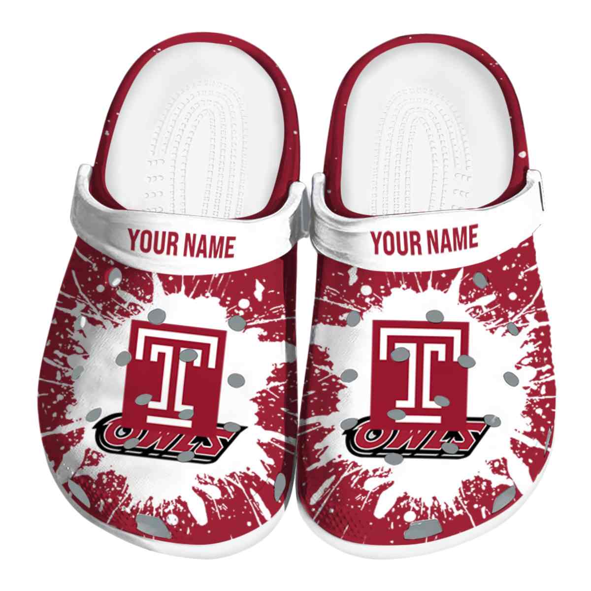 Temple Owls 2025 NCAA Sport Crocs Clogs For Men Women and Kids - GNL1464537