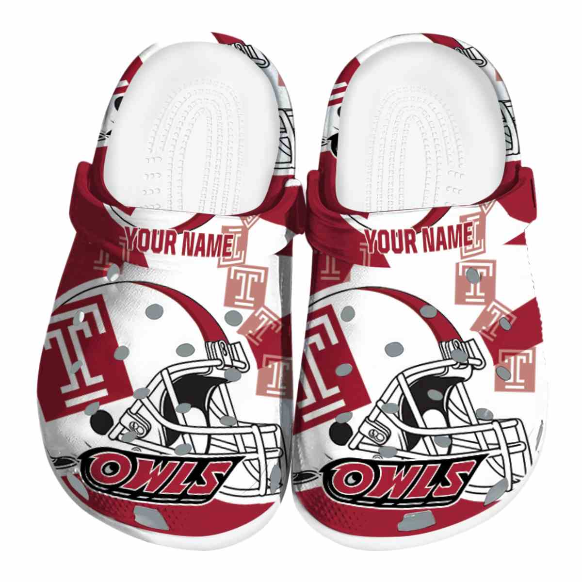 Temple Owls 2025 NCAA Sport Crocs Clogs For Men Women and Kids - GNL1464519