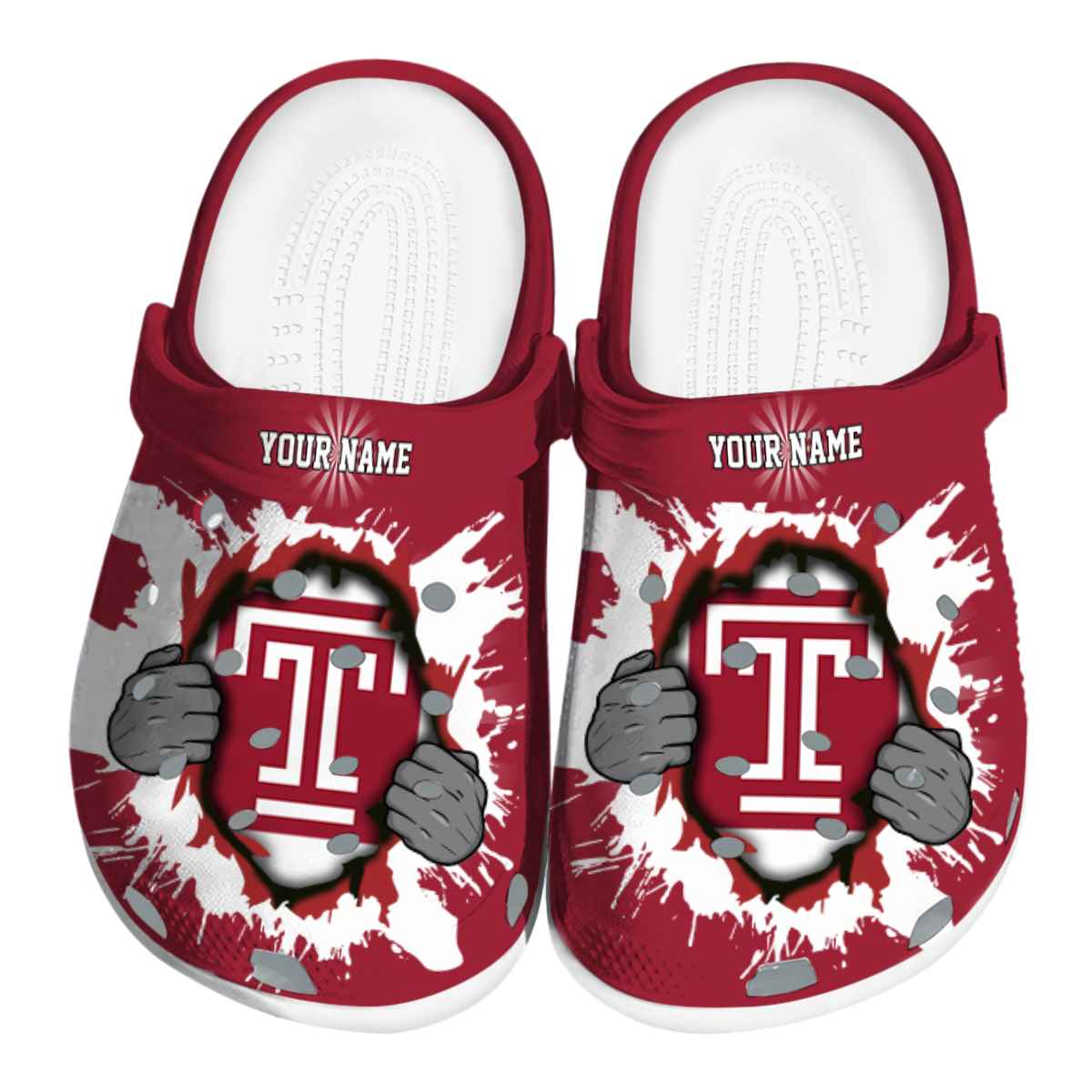 Temple Owls 2025 NCAA Sport Crocs Clogs For Men Women and Kids - GNL1464544