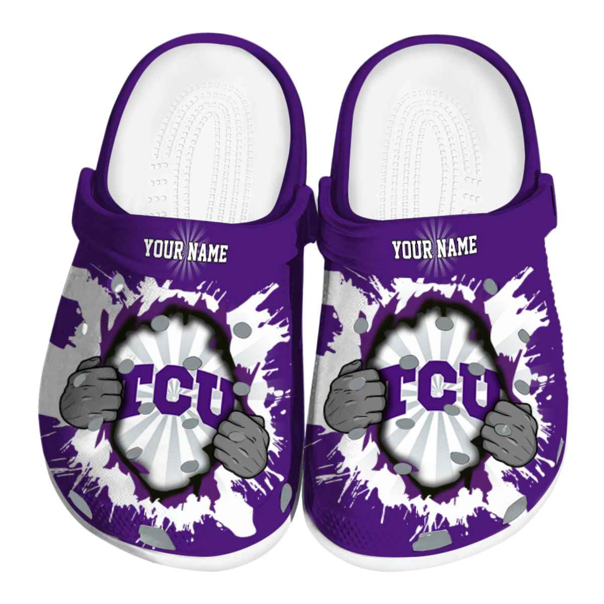 TCU Horned Frogs 2025 NCAA Sport Crocs Clogs For Men Women and Kids - GNL1464532