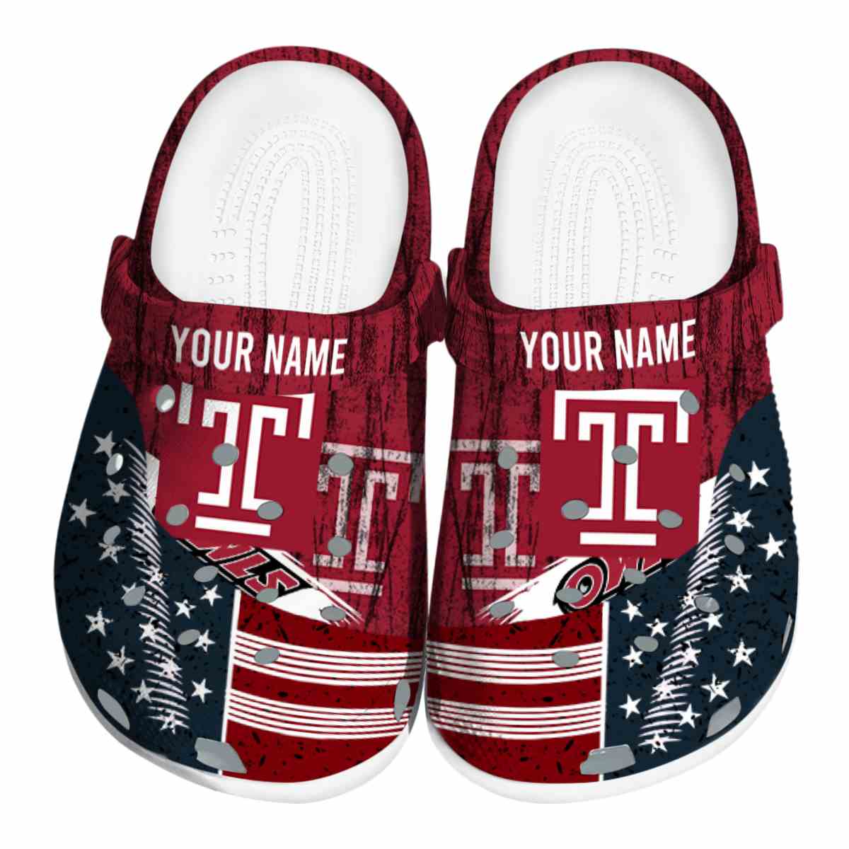 Temple Owls 2025 NCAA Sport Crocs Clogs For Men Women and Kids - GNL1464543
