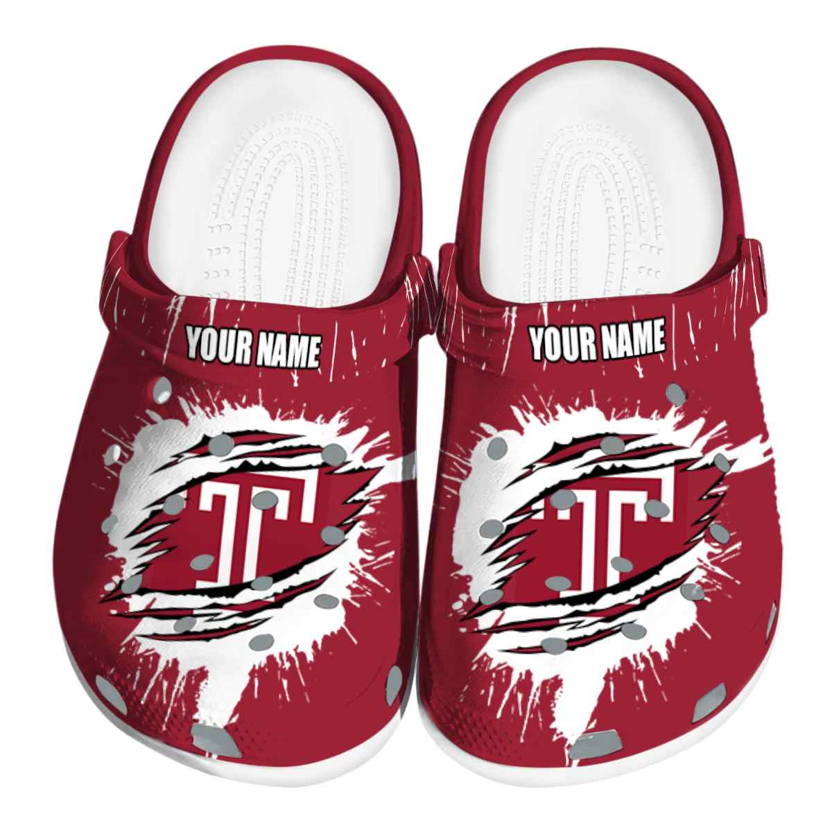 Temple Owls 2025 NCAA Sport Crocs Clogs For Men Women and Kids - GNL1464534