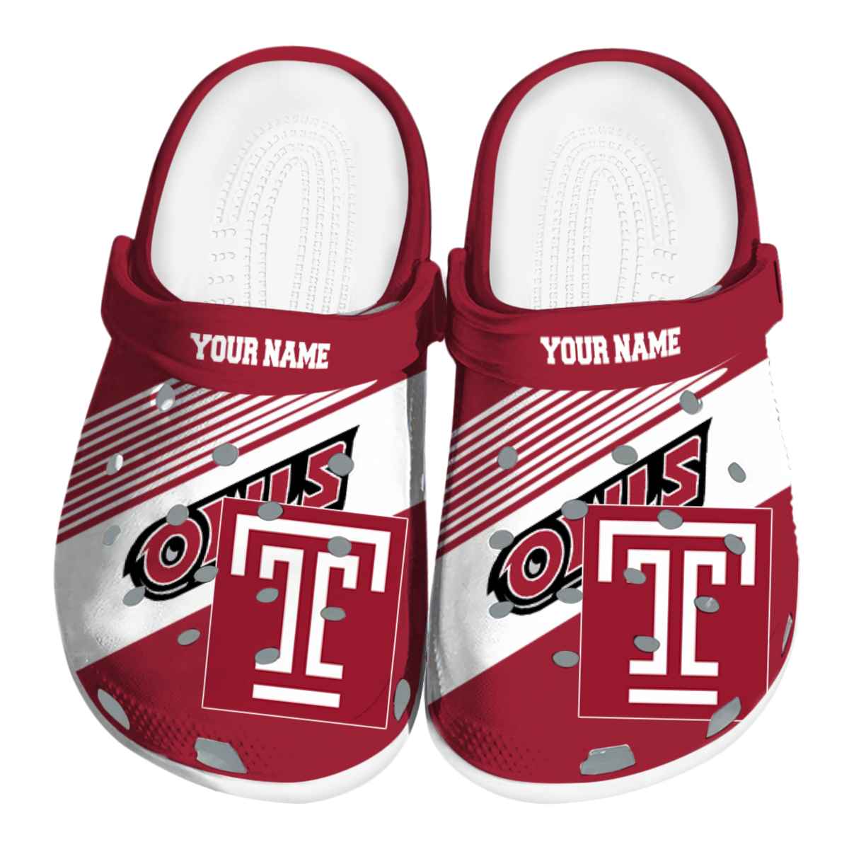 Temple Owls 2025 NCAA Sport Crocs Clogs For Men Women and Kids - GNL1464551