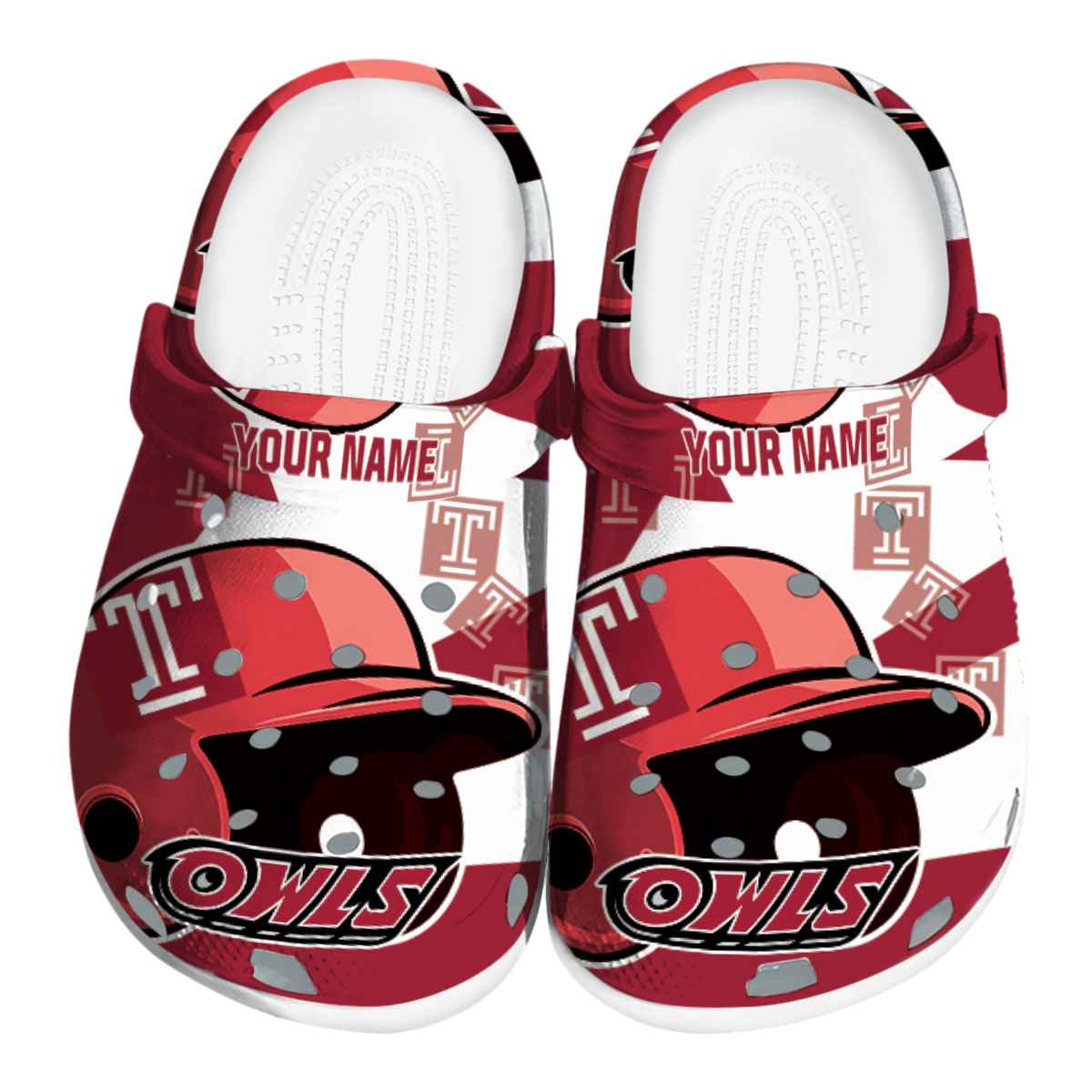 Temple Owls 2025 NCAA Sport Crocs Clogs For Men Women and Kids - GNL1464549