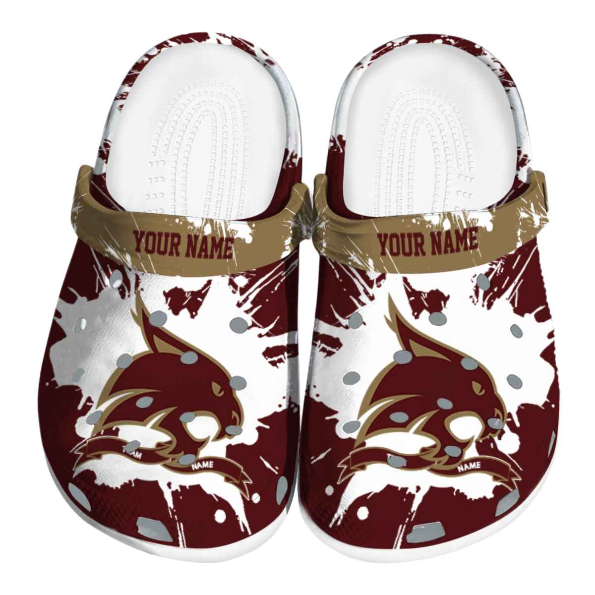 Texas State Bobcats 2025 NCAA Sport Crocs Clogs For Men Women and Kids - GNL1464649