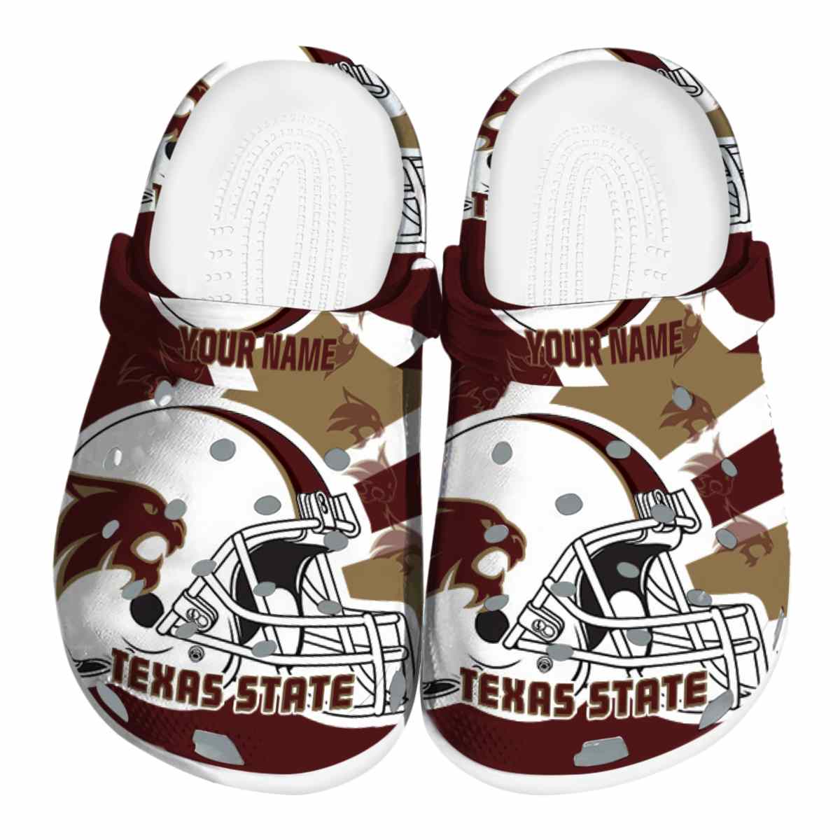 Texas State Bobcats 2025 NCAA Sport Crocs Clogs For Men Women and Kids - GNL1464681