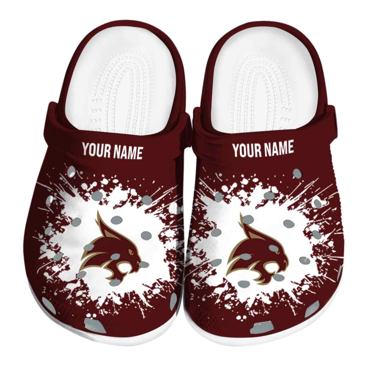 Texas State Bobcats 2025 NCAA Sport Crocs Clogs For Men Women and Kids - GNL1464694