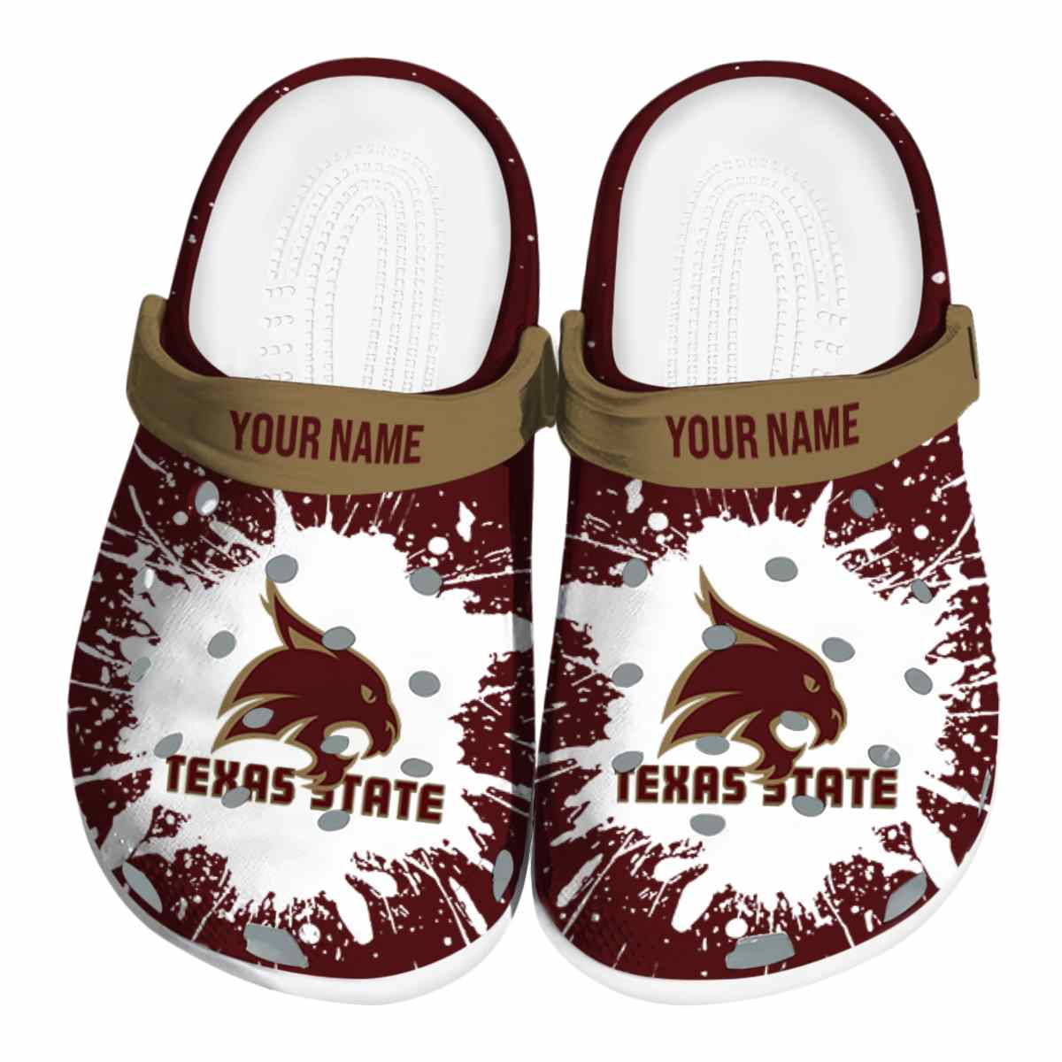 Texas State Bobcats 2025 NCAA Sport Crocs Clogs For Men Women and Kids - GNL1464682