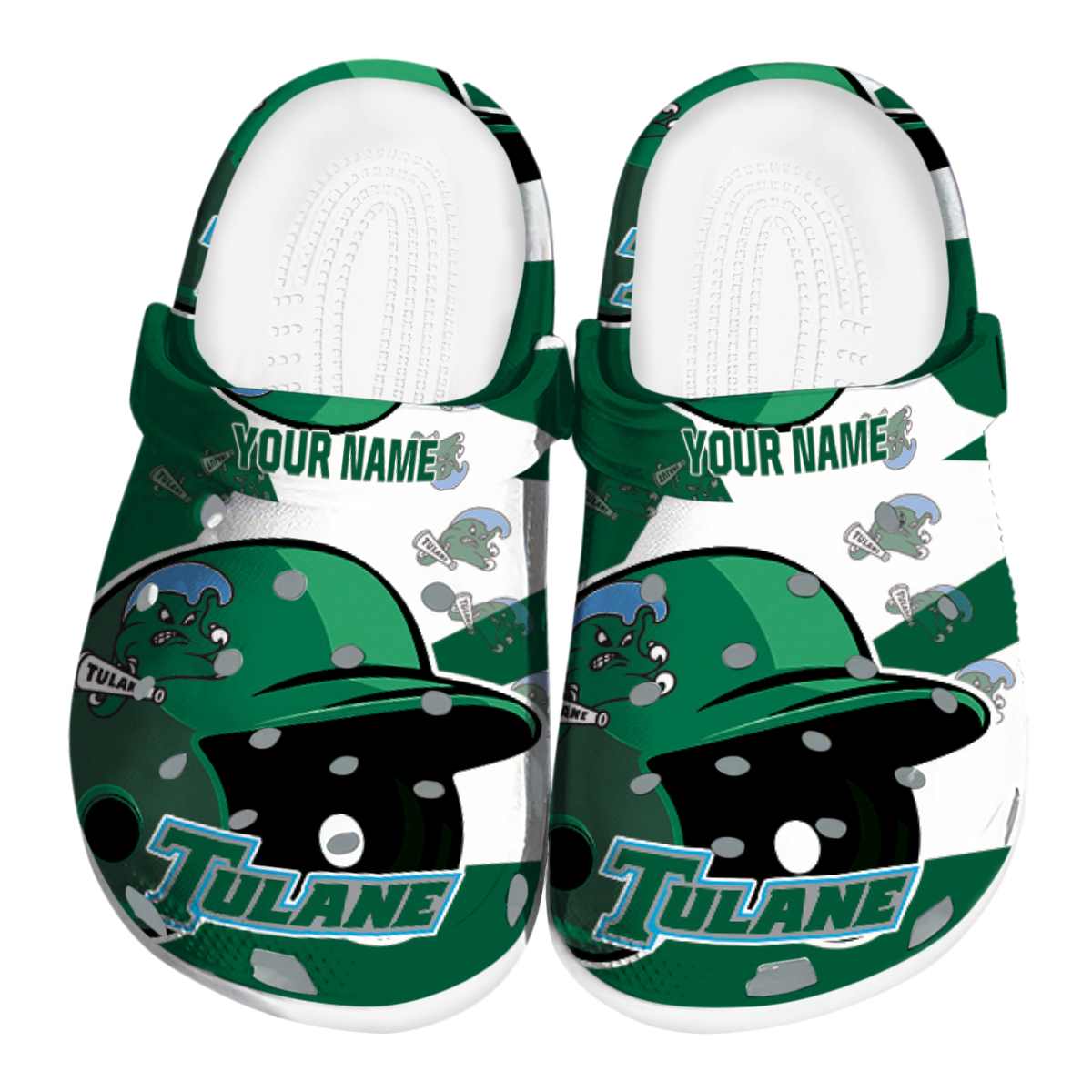 Tulane Green Wave 2025 NCAA Sport Crocs Clogs For Men Women and Kids - GNL1464791