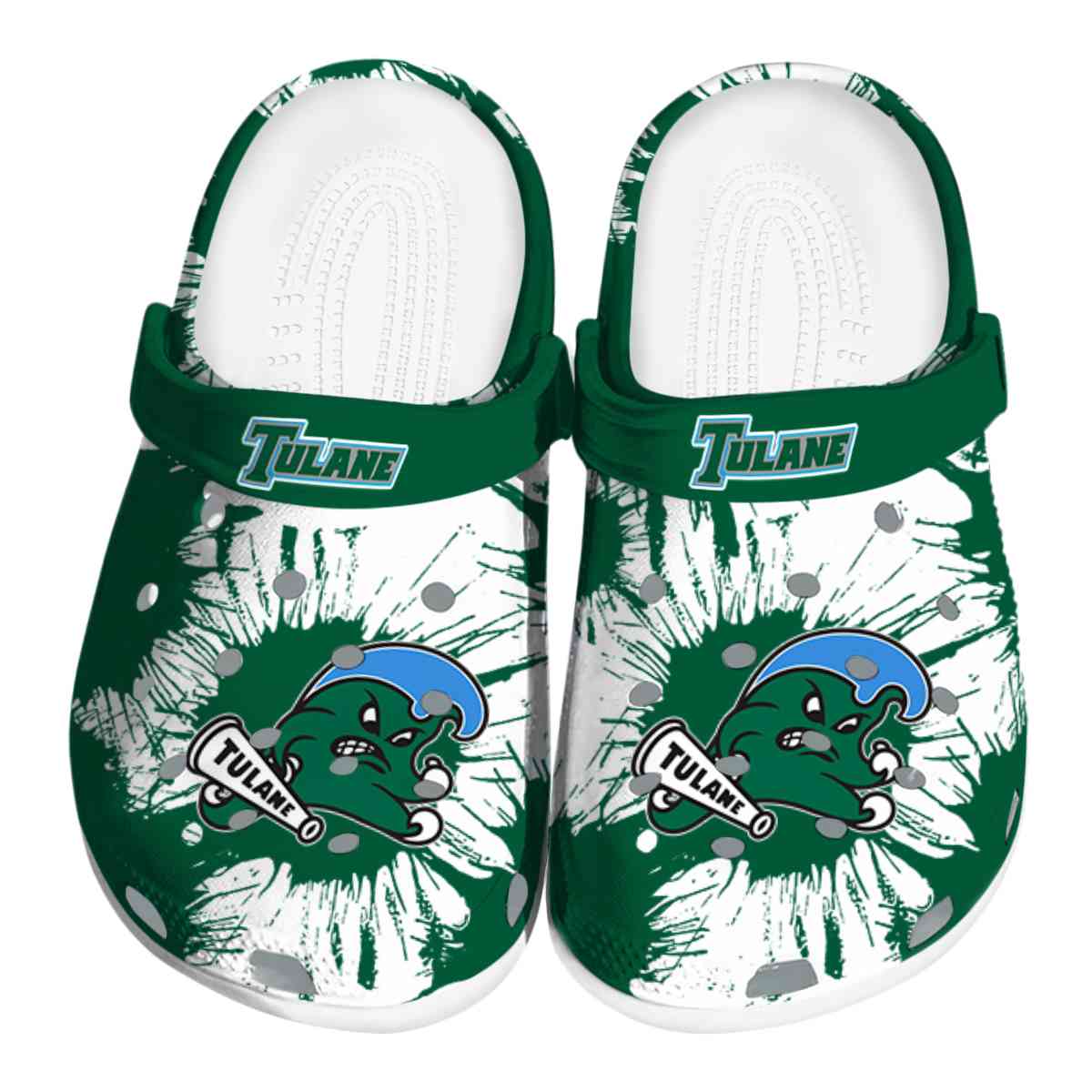 Tulane Green Wave 2025 NCAA Sport Crocs Clogs For Men Women and Kids - GNL1464793