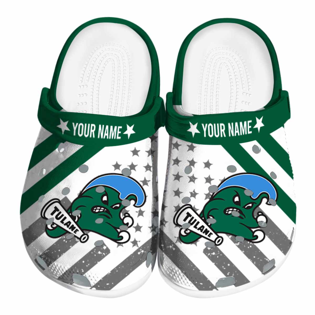 Tulane Green Wave 2025 NCAA Sport Crocs Clogs For Men Women and Kids - GNL1464790