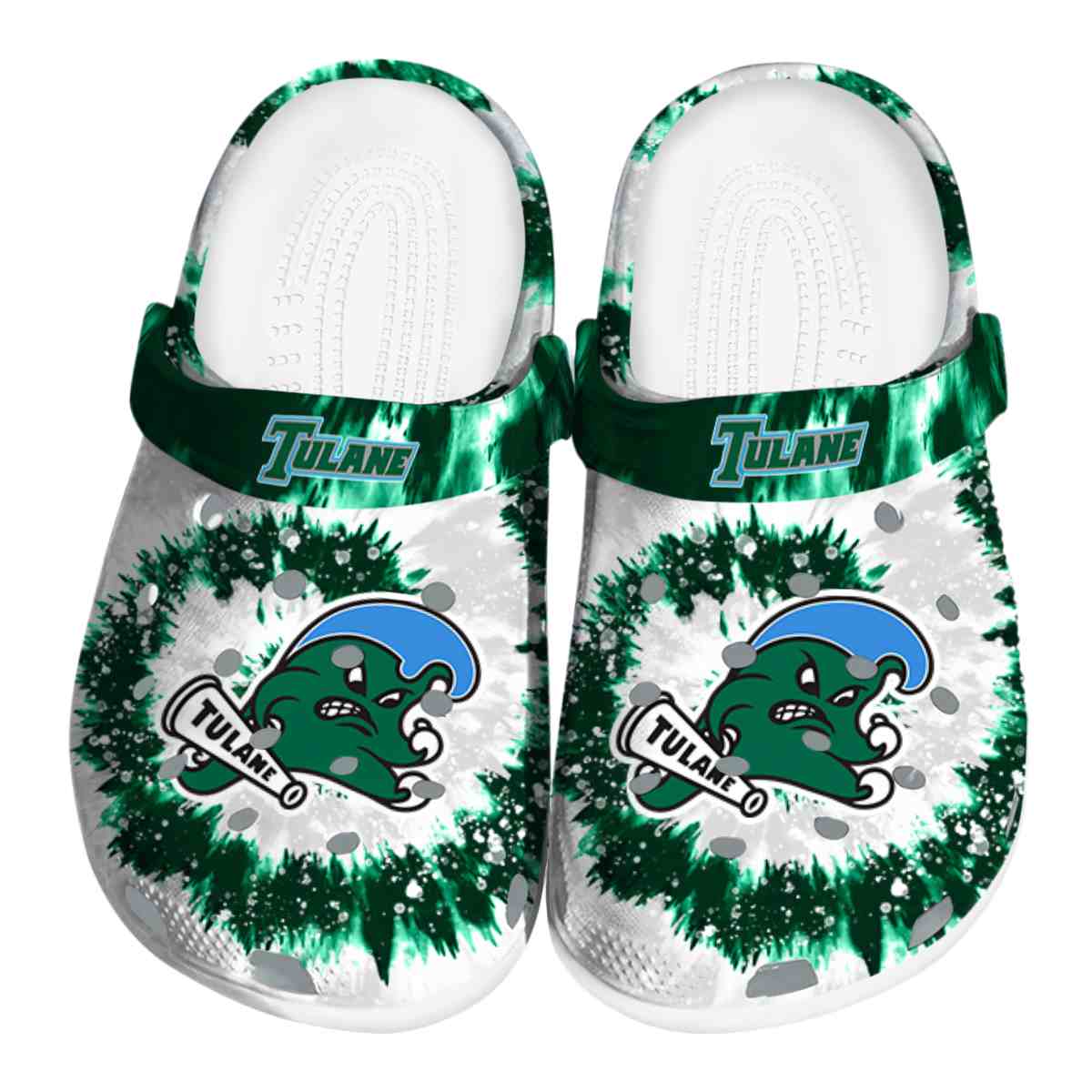 Tulane Green Wave 2025 NCAA Sport Crocs Clogs For Men Women and Kids - GNL1464806