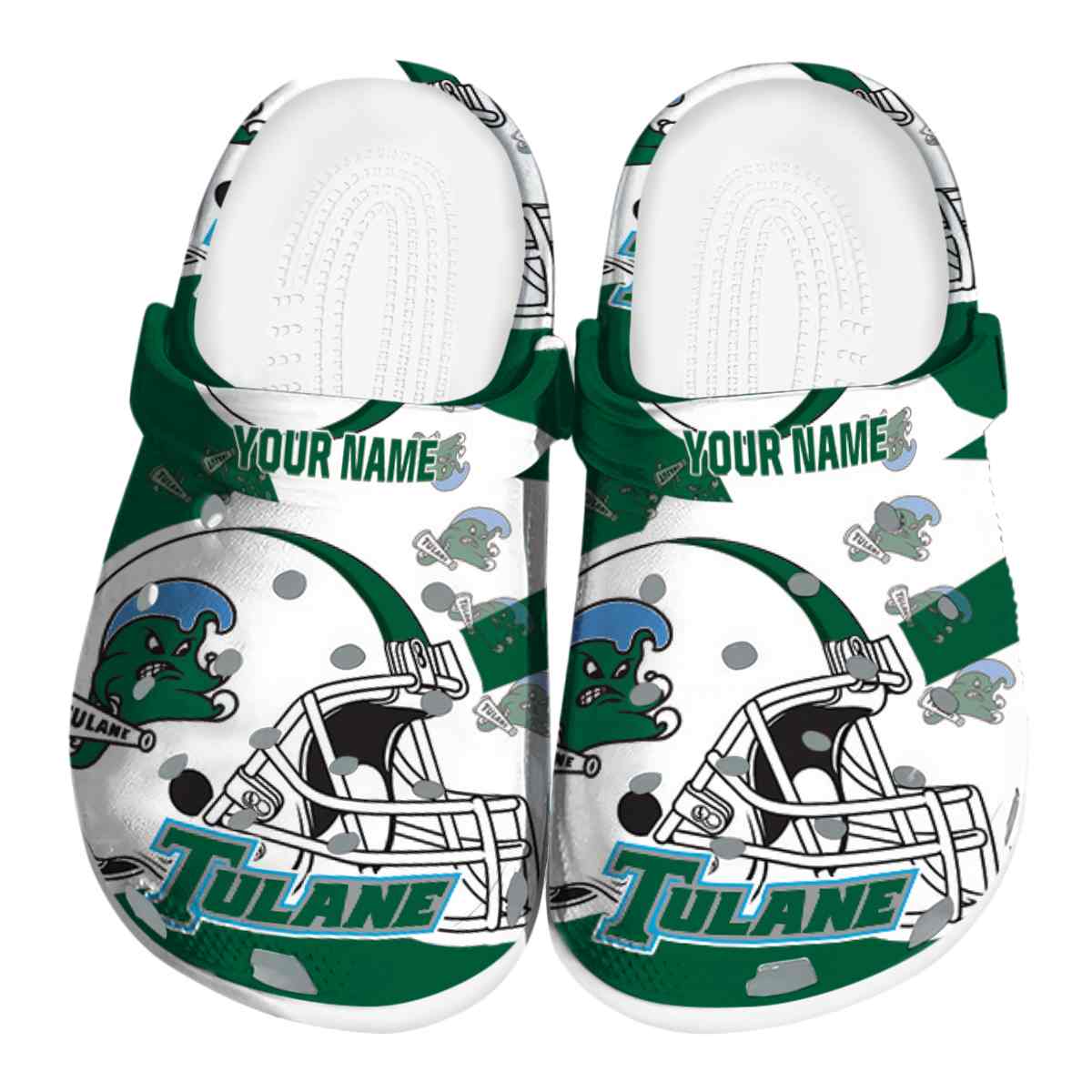 Tulane Green Wave 2025 NCAA Sport Crocs Clogs For Men Women and Kids - GNL1464797