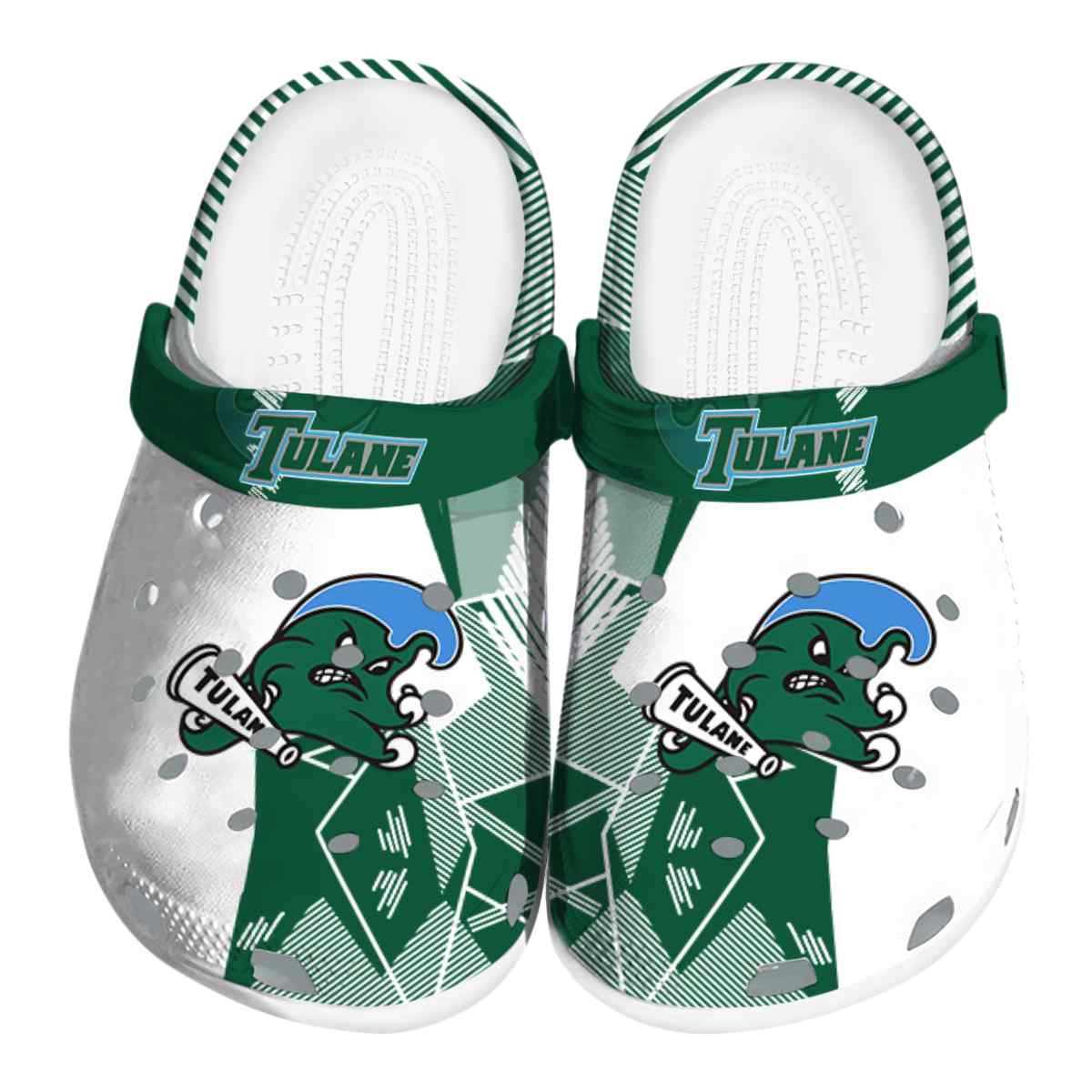Tulane Green Wave 2025 NCAA Sport Crocs Clogs For Men Women and Kids - GNL1464809