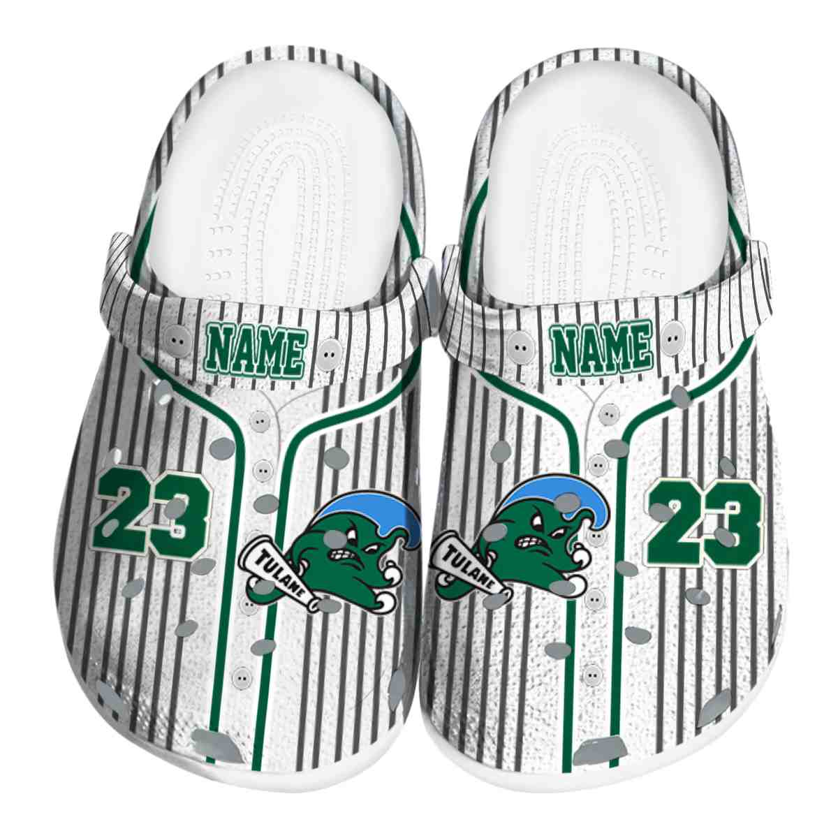 Tulane Green Wave 2025 NCAA Sport Crocs Clogs For Men Women and Kids - GNL1464804