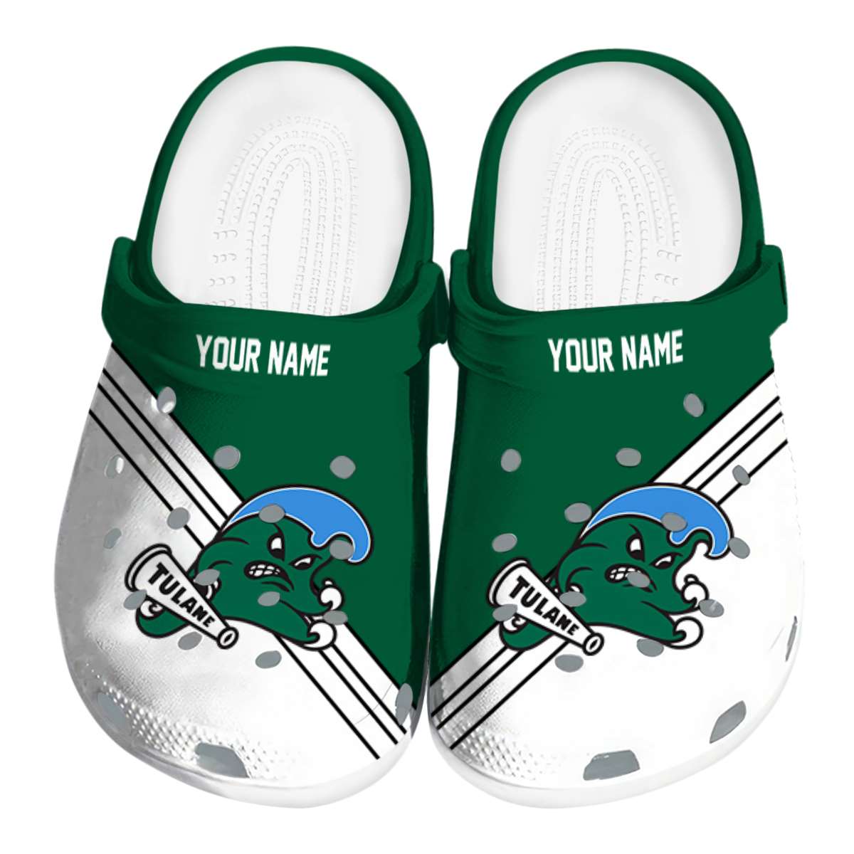 Tulane Green Wave 2025 NCAA Sport Crocs Clogs For Men Women and Kids - GNL1464805