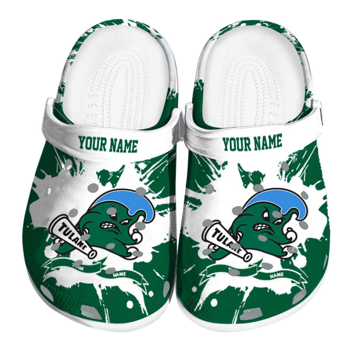 Tulane Green Wave 2025 NCAA Sport Crocs Clogs For Men Women and Kids - GNL1464801