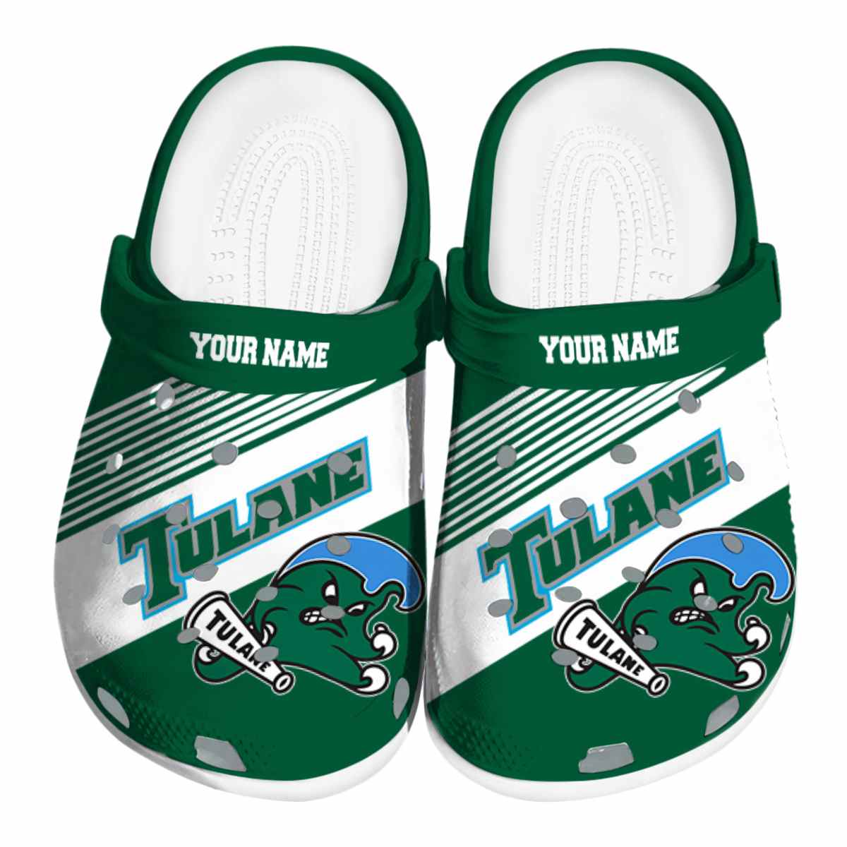 Tulane Green Wave 2025 NCAA Sport Crocs Clogs For Men Women and Kids - GNL1464808